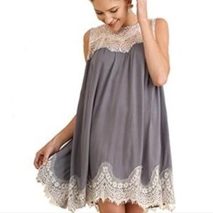 Umgee Dress  Large Prarie Boho Dress Festival Ready Romantic Lace Feminine‎